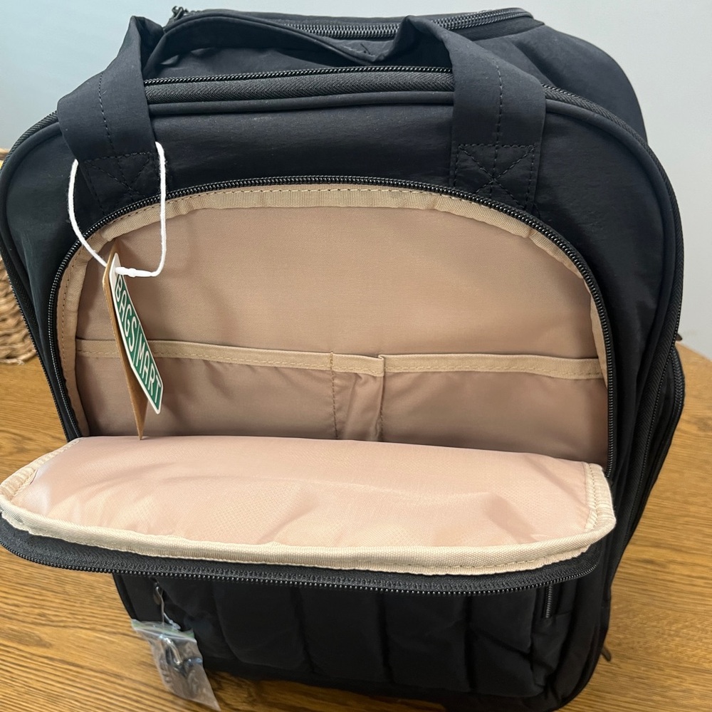 BAGSMART Black Rolling Backpack Carryon - Picture 6 of 8